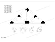 Load image into Gallery viewer, Chamfered Design Dog Eared Timber Truss Brackets for 8x8 Posts, 8" Timber Truss Brackets, 8x8 Fan Bracket