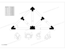 Load image into Gallery viewer, Chamfered Design Dog Eared Timber Truss Brackets for 8x8 Posts, 8" Timber Truss Brackets, 8x8 Fan Bracket
