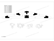 Load image into Gallery viewer, Chamfered Design Dog Eared Timber Truss Brackets for 8x8 Posts, 8" Timber Truss Brackets, 8x8 Fan Bracket