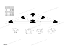 Load image into Gallery viewer, Chamfered Design Dog Eared Timber Truss Brackets for 8x8 Posts, 8" Timber Truss Brackets, 8x8 Fan Bracket