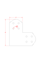 Load image into Gallery viewer, Decorative Design L Bracket for 4x4 Post, 4x4 L Support Bracket, 4x4 Steel Bracket, 4 inch Post Bracket, 4x4 L Bracket, Truss Plate