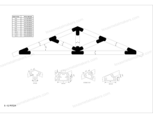 Load image into Gallery viewer, Chamfered Design Dog Eared Timber Truss Brackets for 8x8 Posts, 8" Timber Truss Brackets, 8x8 Fan Bracket
