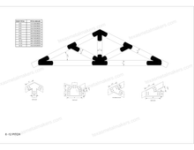 Load image into Gallery viewer, Chamfered Design Dog Eared Timber Truss Brackets for 8x8 Posts, 8" Timber Truss Brackets, 8x8 Fan Bracket