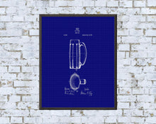 Load image into Gallery viewer, Beer Mug Patent Art Print: Vintage Blueprint Decor (Digital Download)