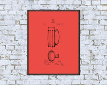 Load image into Gallery viewer, Beer Mug Patent Art Print: Vintage Blueprint Decor (Digital Download)