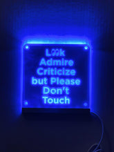 Load image into Gallery viewer, Car Show 'Do Not Touch' LED Sign: 7-Color USB Light