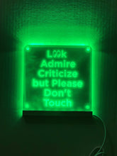 Load image into Gallery viewer, Car Show 'Do Not Touch' LED Sign: 7-Color USB Light
