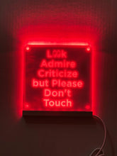Load image into Gallery viewer, Car Show 'Do Not Touch' LED Sign: 7-Color USB Light