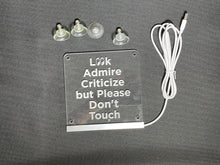 Load image into Gallery viewer, Car Show 'Do Not Touch' LED Sign: 7-Color USB Light
