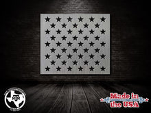 Load image into Gallery viewer, Steel Star Stencil: American Flag Woodworking, Sizes Up to 6ft