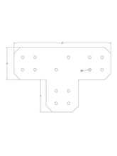 Load image into Gallery viewer, Chamfered 8" Steel T Bracket: Pergola Truss Support