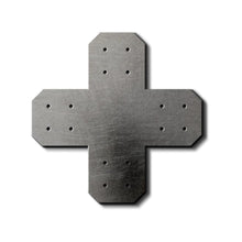 Load image into Gallery viewer, Chamfered Design X Bracket for 6x6 Post, 6x6 Bolt Plate, 6 Inch X Support Bracket, Pergola Bracket, 6 inch Cross Bracket | Made in the USA!