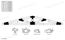 Load image into Gallery viewer, Chamfered Design Dog Eared Timber Truss Brackets for 6x6 Posts, 6" Timber Truss Brackets
