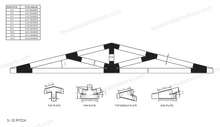 Load image into Gallery viewer, 6x6 Structural Design Timber Truss Brackets for 6x6 Posts, 6" Timber Truss Brackets, 6x6 Fan Bracket