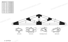 Load image into Gallery viewer, 6x6 Structural Design Timber Truss Brackets for 6x6 Posts, 6" Timber Truss Brackets, 6x6 Fan Bracket