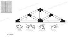 Load image into Gallery viewer, 6x6 Structural Design Timber Truss Brackets for 6x6 Posts, 6" Timber Truss Brackets, 6x6 Fan Bracket