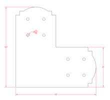 Load image into Gallery viewer, Decorative Design L Bracket for 6x6 Post, 6x6 L Support Bracket, 6x6 Steel Bracket, 6 inch Post Bracket, 6x6 L Bracket, Truss Plate
