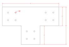 Load image into Gallery viewer, Structural Design T Bracket for 6x6 Post, 6 Inch T Bracket Bolt Plate, T Support Bracket, Steel Bracket, 6 inch, Center Bracket, Truss Plate