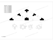 Load image into Gallery viewer, Chamfered Design Dog Eared Timber Truss Brackets for 8x8 Posts, 8" Timber Truss Brackets, 8x8 Fan Bracket