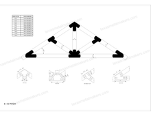 Load image into Gallery viewer, Chamfered Design Dog Eared Timber Truss Brackets for 8x8 Posts, 8" Timber Truss Brackets, 8x8 Fan Bracket