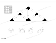 Load image into Gallery viewer, Chamfered Design Dog Eared Timber Truss Brackets for 8x8 Posts, 8" Timber Truss Brackets, 8x8 Fan Bracket