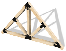 Load image into Gallery viewer, Structural Design Timber Truss Brackets for 8x8 Posts, 8" Timber Truss Bracket