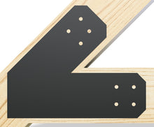 Load image into Gallery viewer, Chamfered Design Dog Eared Timber Truss Brackets for 6x6 Posts, 6" Timber Truss Brackets