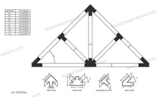 Load image into Gallery viewer, 6x6 Structural Design Timber Truss Brackets for 6x6 Posts, 6" Timber Truss Brackets, 6x6 Fan Bracket