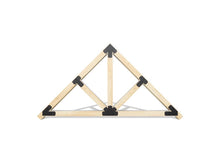 Load image into Gallery viewer, Chamfered Design Dog Eared Timber Truss Brackets for 6x6 Posts, 6" Timber Truss Brackets