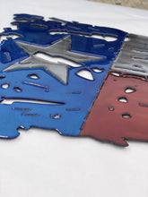 Load image into Gallery viewer, Epoxy Coat my Custom Metal Flag Wall Art for Outdoor Use, add a Deep Liquid Metal Glass Like and Deep Gloss Finish