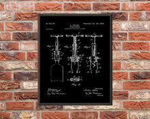 Load image into Gallery viewer, Corkscrew Patent Print - Digital Download - 7 Different Backgrounds Included