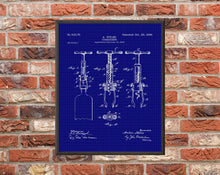 Load image into Gallery viewer, Corkscrew Patent Print - Digital Download - 7 Different Backgrounds Included