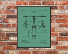 Load image into Gallery viewer, Corkscrew Patent Print - Digital Download - 7 Different Backgrounds Included