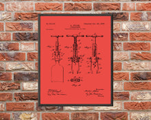 Load image into Gallery viewer, Corkscrew Patent Print - Digital Download - 7 Different Backgrounds Included