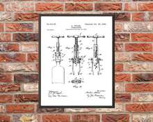Load image into Gallery viewer, Corkscrew Patent Print - Digital Download - 7 Different Backgrounds Included