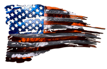 Load image into Gallery viewer, Tattered American Flag Custom Metal Wall Art
