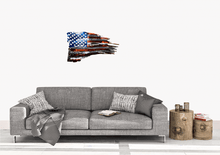 Load image into Gallery viewer, Tattered American Flag Custom Metal Wall Art