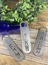 Load image into Gallery viewer, Custom Monogrammed Initials Bartender Style Bottle Opener
