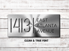 Load image into Gallery viewer, 8 x 18 Custom Metal Address Sign, House Number Sign, House Number Street Sign, Address Plaque