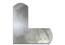 Load image into Gallery viewer, Decorative Design L Bracket for 8" Post, 8x8 L Support Bracket, Pergola Bracket, 8 inch Post Bracket, 8x8 L Bracket, Truss Plate
