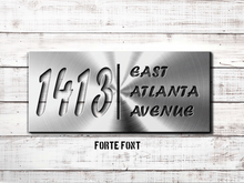Load image into Gallery viewer, 8 x 18 Custom Metal Address Sign, House Number Sign, House Number Street Sign, Address Plaque