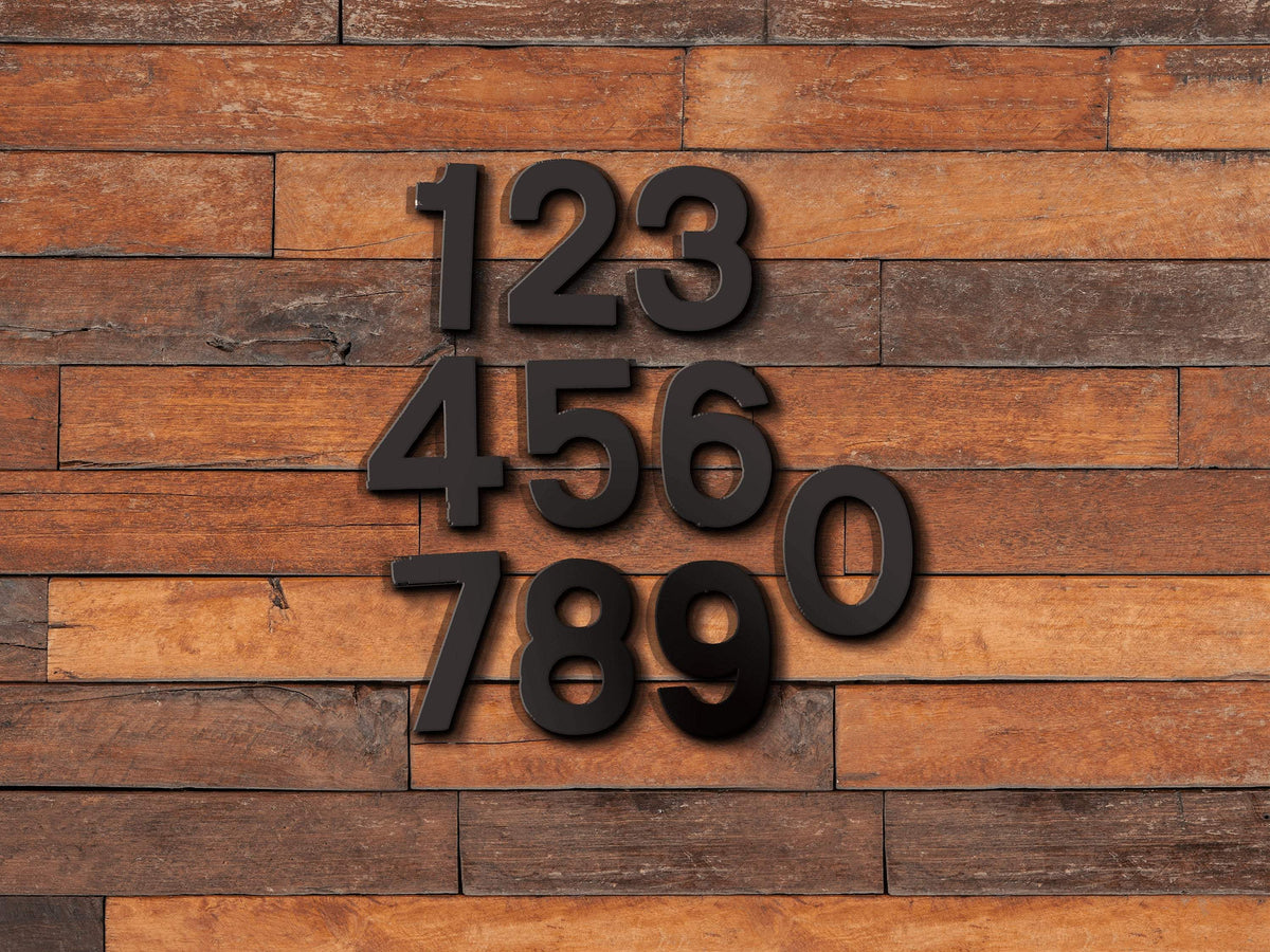 5 Inch Metal Numbers and Letters- RUSTY or NATURAL Steel Finish