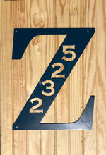 Load image into Gallery viewer, Personalized Metal Address Sign, Last Name Letter Address Sign, Custom Last Name Address Plaque, Metal Letter Sign Front Porch, Outdoor Sign