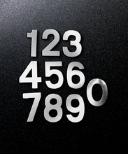 Load image into Gallery viewer, 3 inch Modern Metal House Numbers / Metal Address Numbers / Metal Street Address Numbers