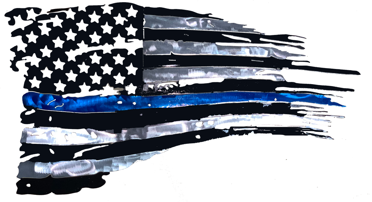 Thin blue line shop flag