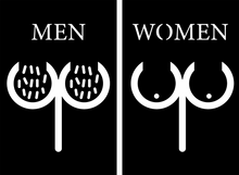 Load image into Gallery viewer, Restroom Sign Bathroom Sign Men Women Breast