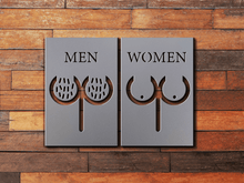 Load image into Gallery viewer, Restroom Sign Bathroom Sign Men Women Breast