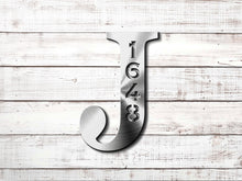 Load image into Gallery viewer, Personalized Metal Address Sign, Last Name Letter Address Sign, Custom Last Name Address Plaque, Metal Letter Sign Front Porch, Outdoor Sign