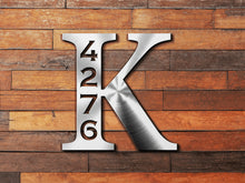 Load image into Gallery viewer, Personalized Metal Address Sign, Last Name Letter Address Sign, Custom Last Name Address Plaque, Metal Letter Sign Front Porch, Outdoor Sign