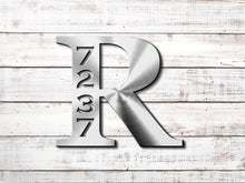 Load image into Gallery viewer, Personalized Metal Address Sign, Last Name Letter Address Sign, Custom Last Name Address Plaque, Metal Letter Sign Front Porch, Outdoor Sign